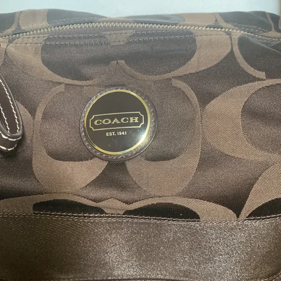 Coach Canvas and Sateen Handbag - Picture 2 of 7